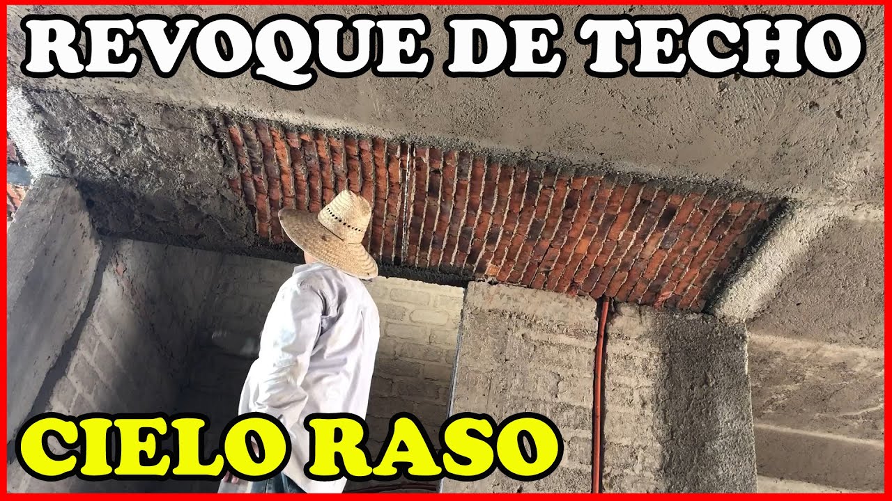 ✅ Como REVOCAR O TARRAJEAR TECHO DE Un CUARTO Con mortero paso a paso