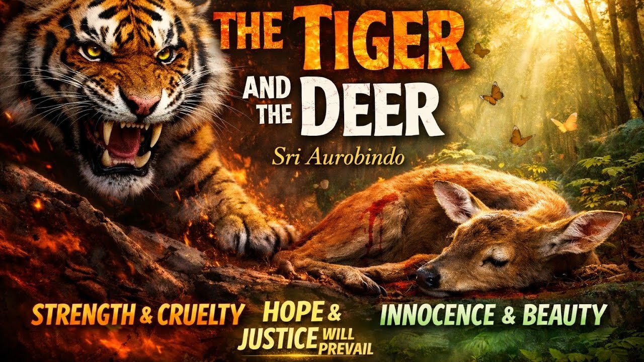 The Tiger and The Deer - Sri Aurobindo | Full Summary and Explanation | JNVU | English Literature 