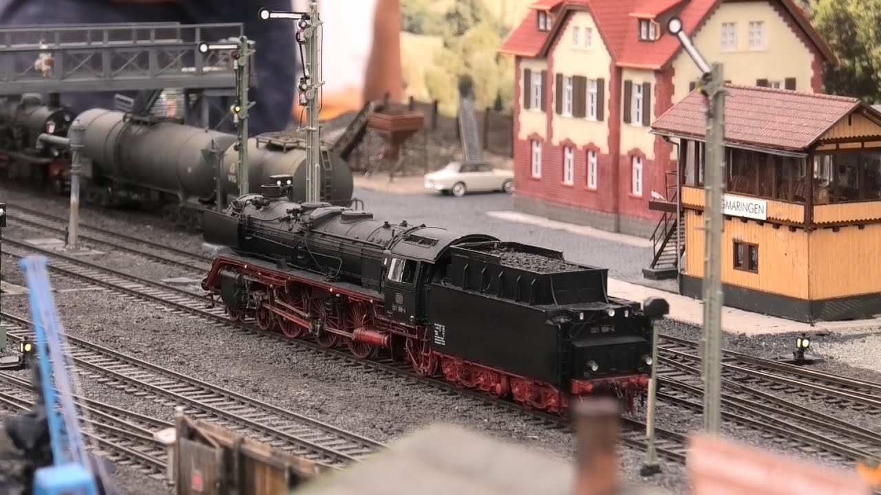 Model railway H0 steam locomotive depot 1970 from Modellbaugruppe Möhringen