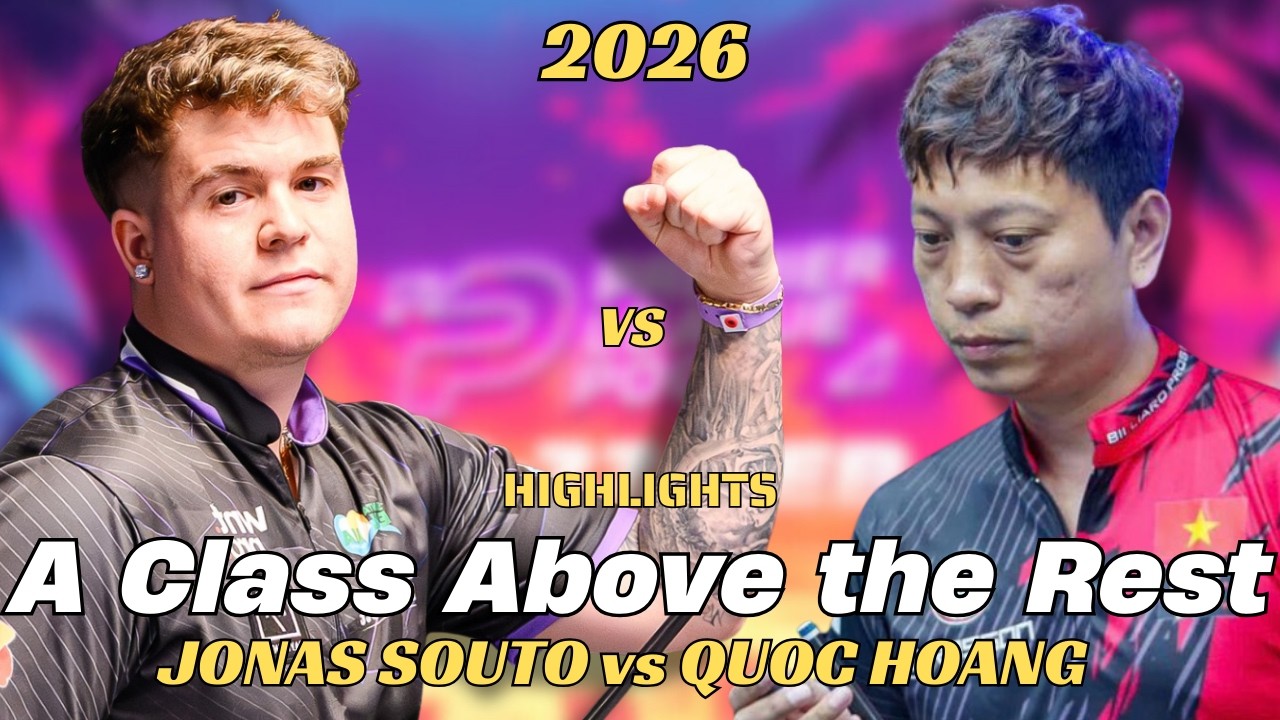 DUONG QUOC HOANG VS JONAS SOUTO - A CLASS ABOVE THE REST !  CUESHOT  - PREMIER LEAGUE POOL