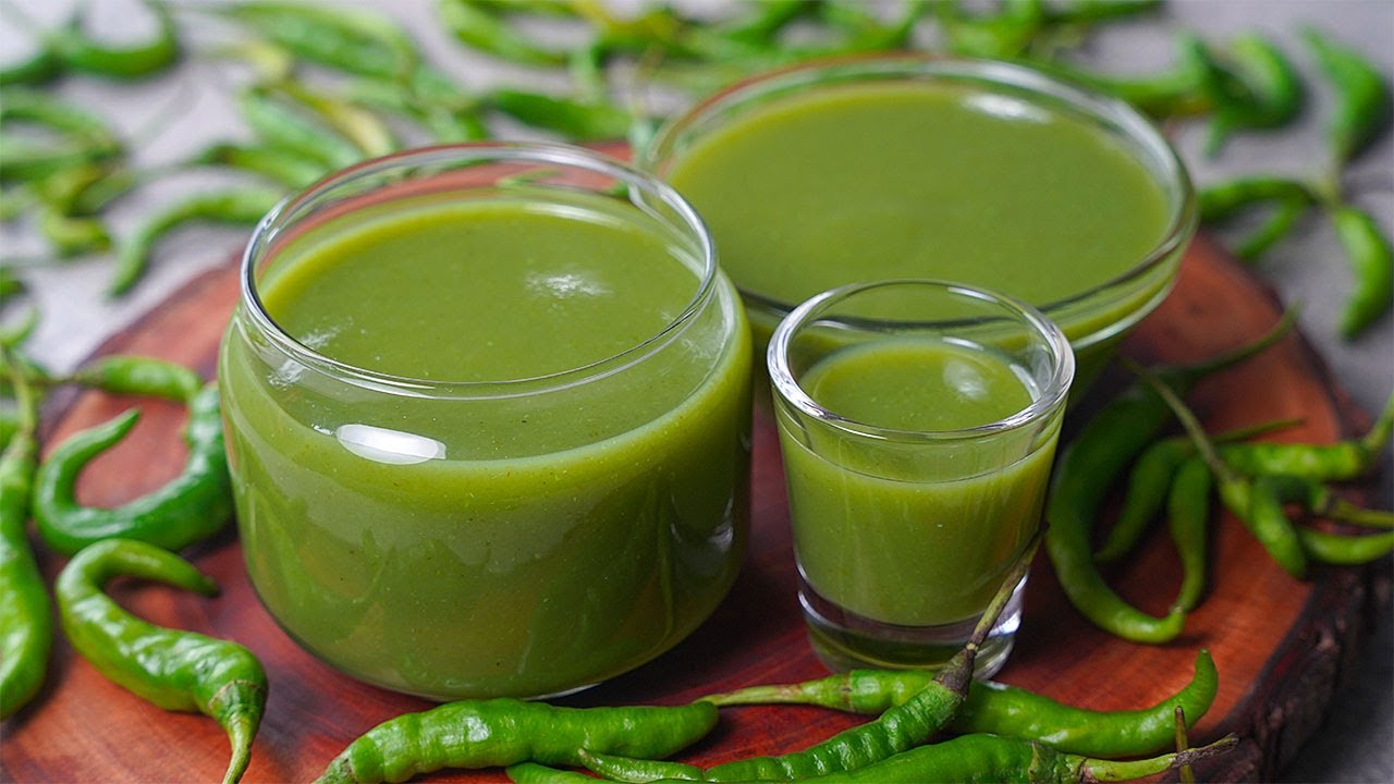 Green Chilli Sauce Recipe | Homemade Green Chilli Sauce | Spicy Green Chilli Sauce | Toasted