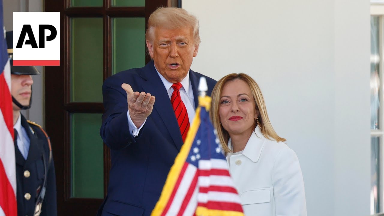 Trump welcomes Italy's Prime Minister Giorgia Meloni to White House