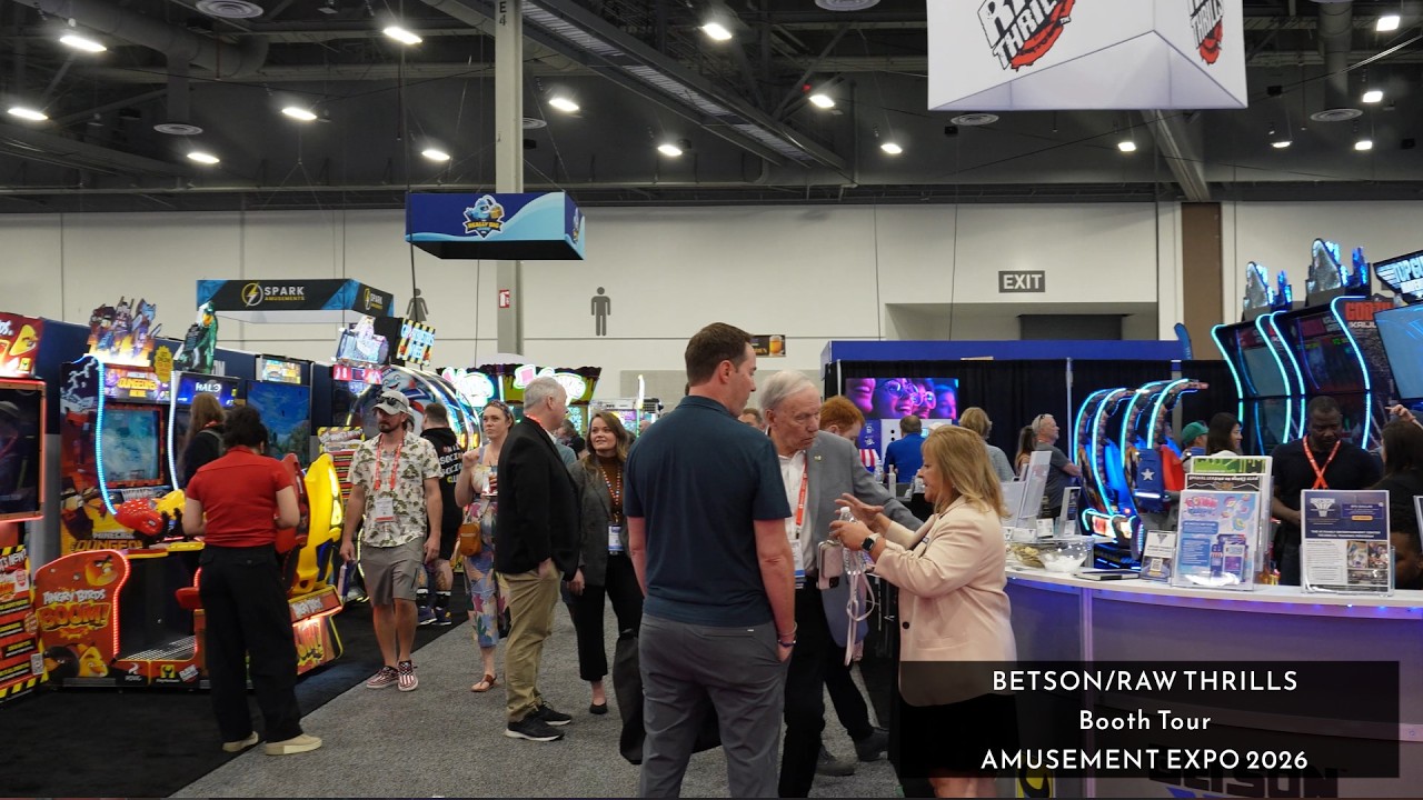 Выставка аттракционов Amusement Expo 2026: стенд Raw Thrills/Betson.