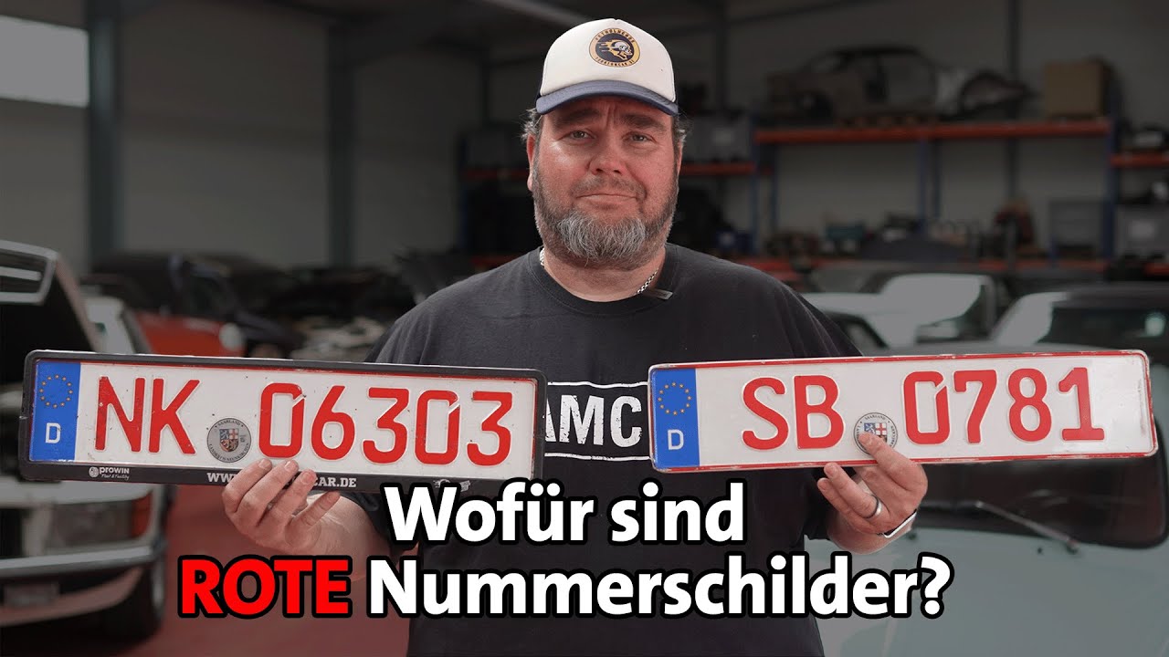 Rote Nummernschilder - Was bedeuten diese KFZ Kennzeichen, wer erhält sie?