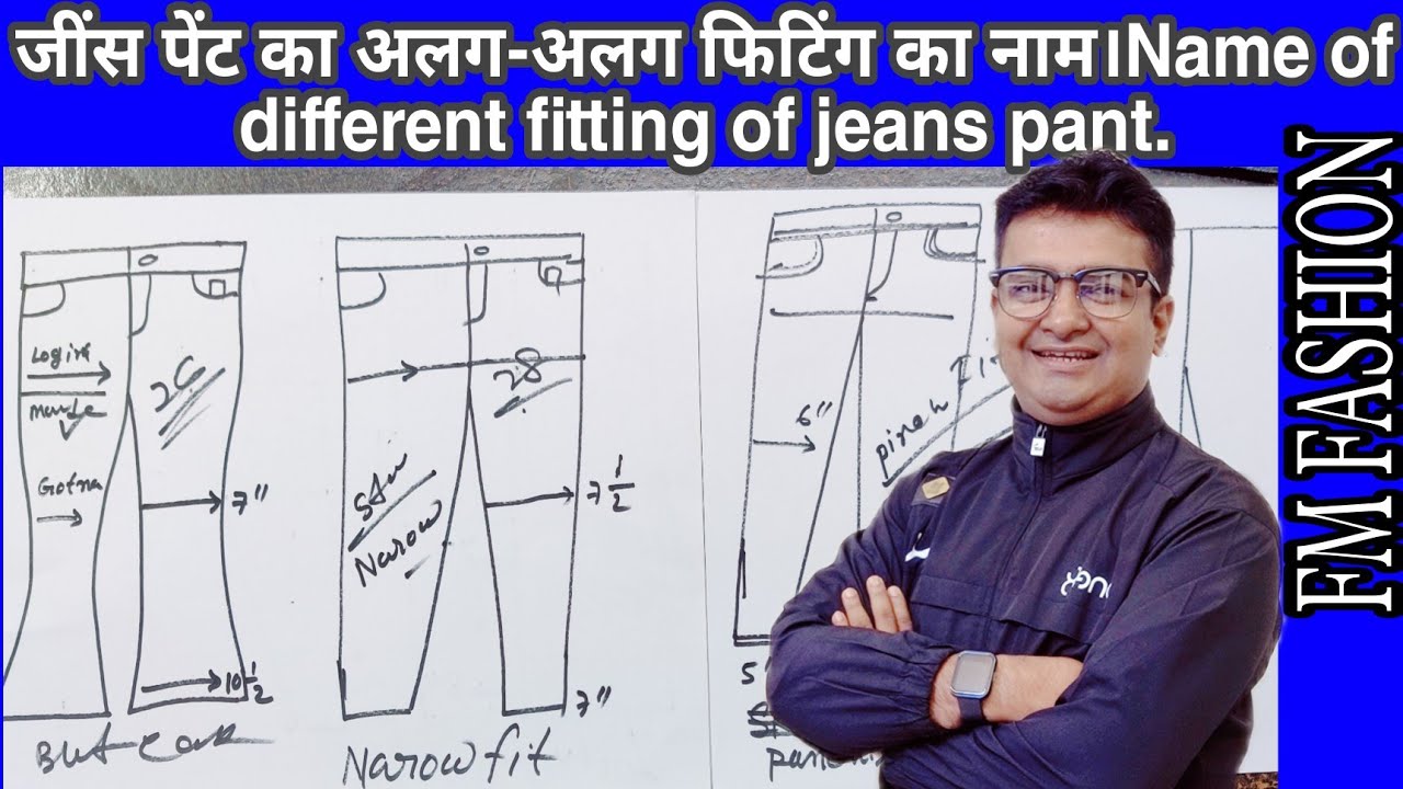 जींस पेंट का अलग-अलग फिटिंग का नाम।Name of different fitting of jeans pant.