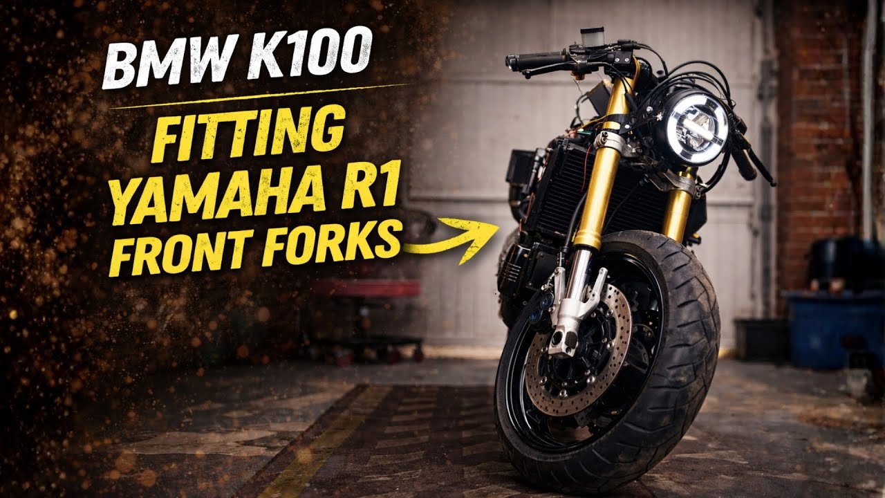 BMW K100 Café Racer – Step-by-Step Yamaha R1 Fork Conversion Guide