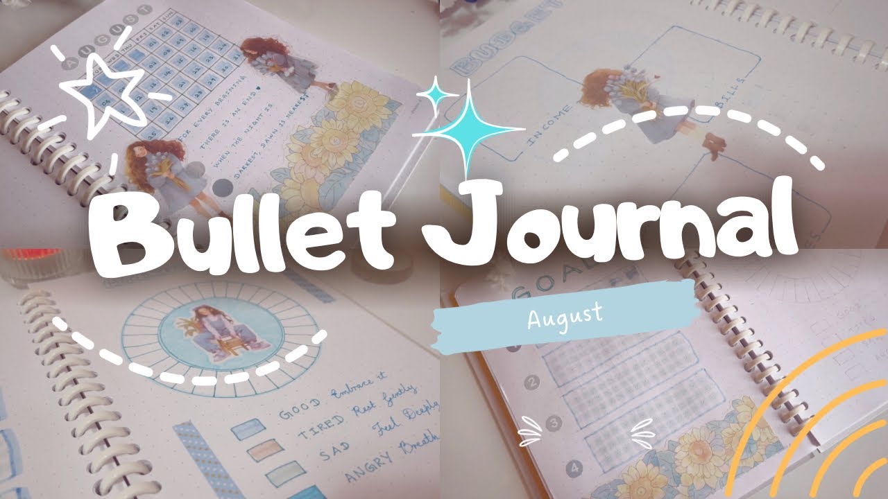 Bullet Journal Setup August 2025 | Monthly Plan With Me | Relaxing Journal time | Relaxing Video ✨
