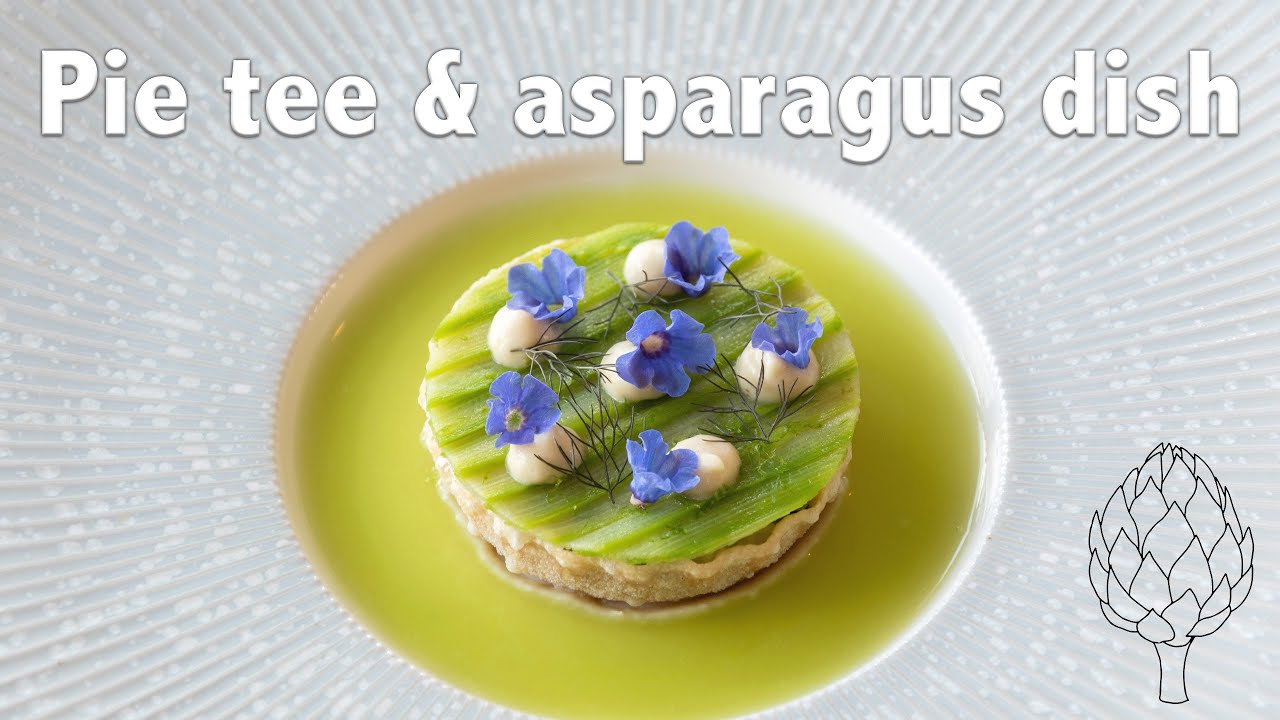 Green asparagus & pie tee dish | Fine dining vegetarian