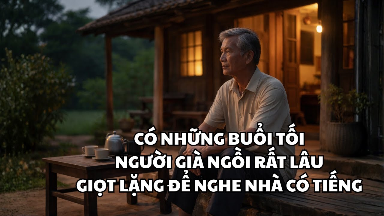 Có những buổi tối người già ngồi rất lâu Giọt lặng để nghe nhà có tiếng