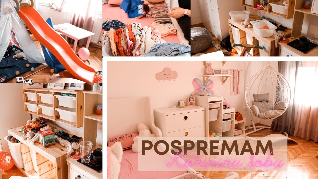 POSPREMAM KORININU SOBU | sređujem kaos za koji mi je trebalo dobrih 2 sata 🤪 | speed room cleaning