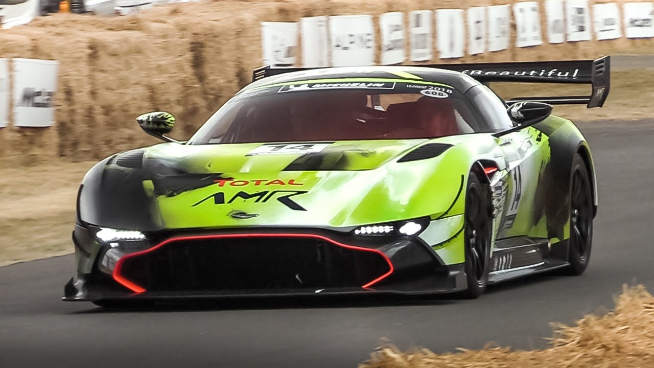 Aston Martin Vulcan AMR Pro V12 howling on Goodwood's hillclimb course!