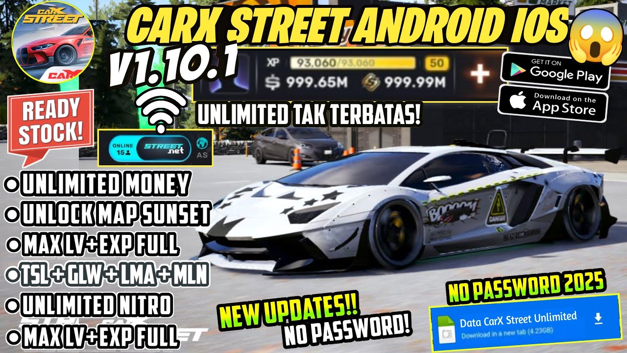 Carx Street MOD APK v1.10.1 Gameplay - Unlimited Money, Unlocked All Car No Anti Ban Update 2025