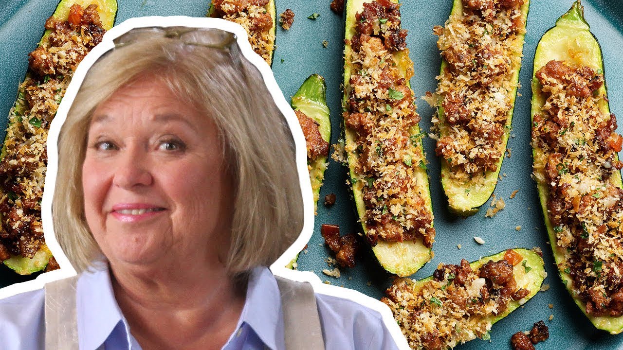 Nancy Fuller Makes Sausage-Stuffed Zucchini Boats | Farmhouse Rules | Food Network