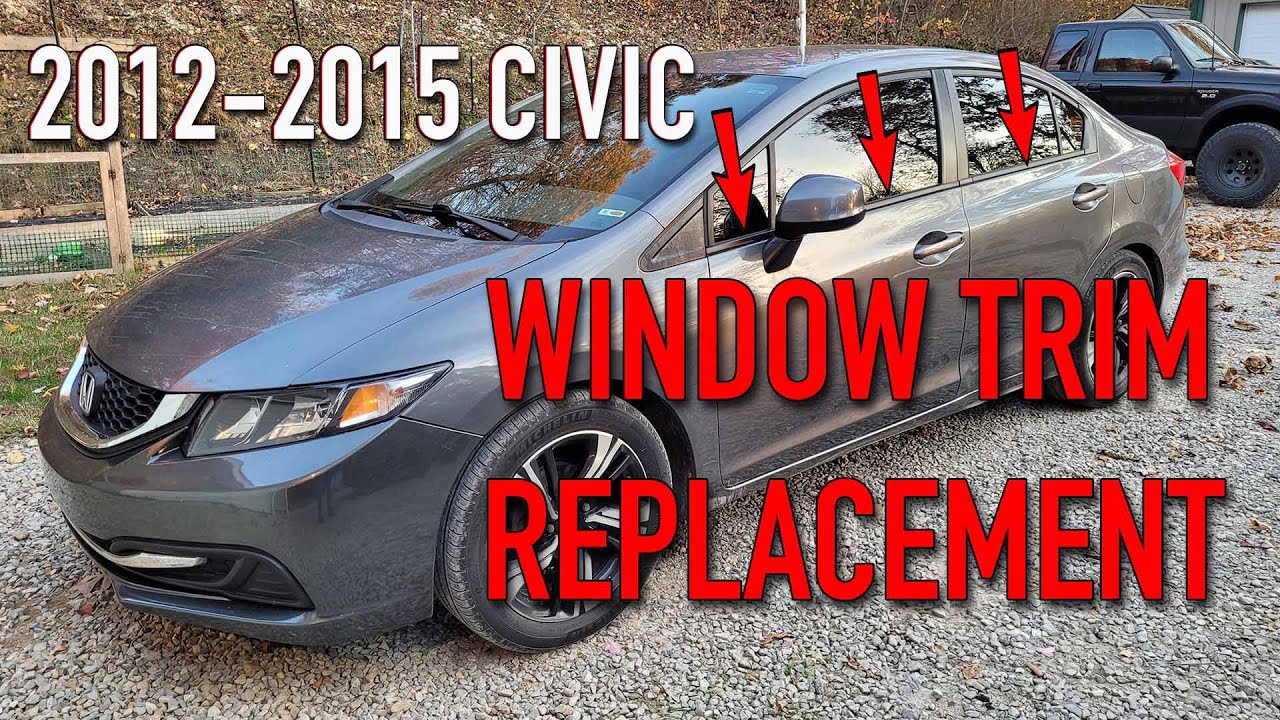 Замена отделки окна Honda Civic Sedan 2012-2015 БЫСТРО И ПРОСТО своими руками