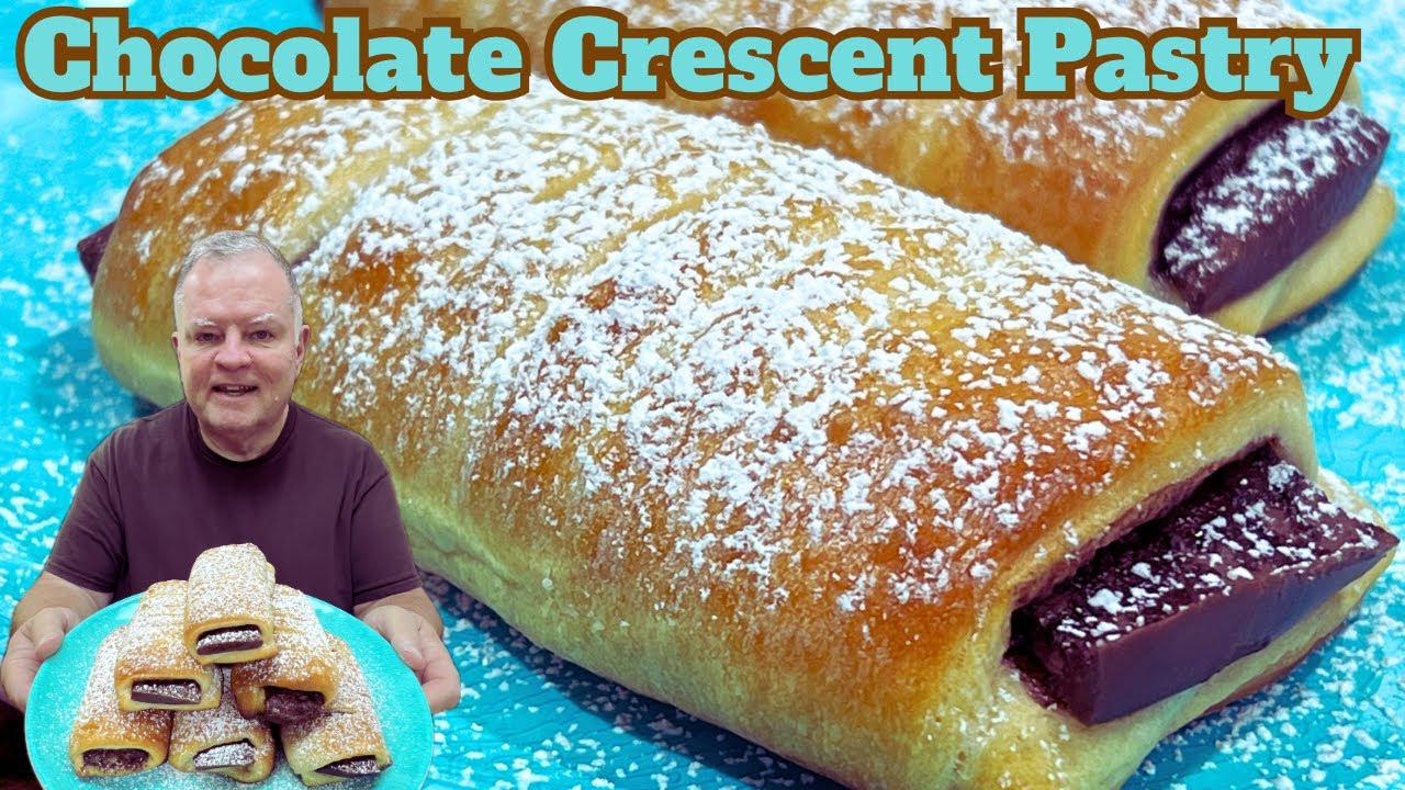 Chocolate Crescent Pastry - Our version of a French classic!  Super Easy! Bonjour! 