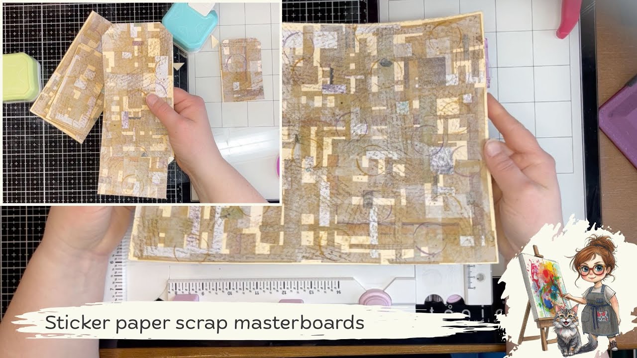 Got scraps of sticker paper? Make a masterboard! #scrapbuster #junkjournal #craftwithme