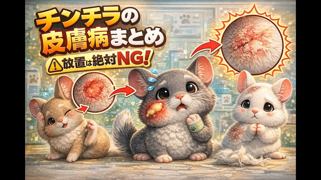 チンチラの皮膚病まとめ｜膿瘍・脱毛・かゆみ…放置は絶対NG