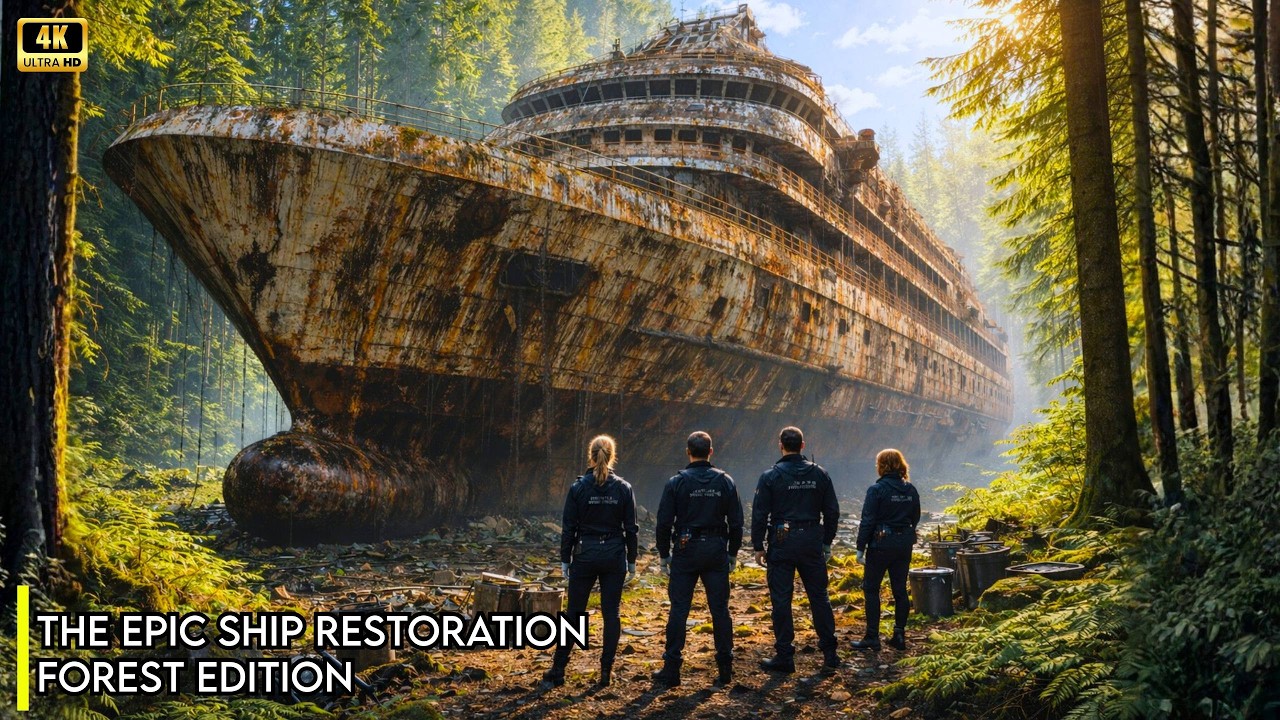 I Restored an ABANDONED Ship in the Middle Forest | Extreme Rust Removal ASMR | Oddly Satisfying
