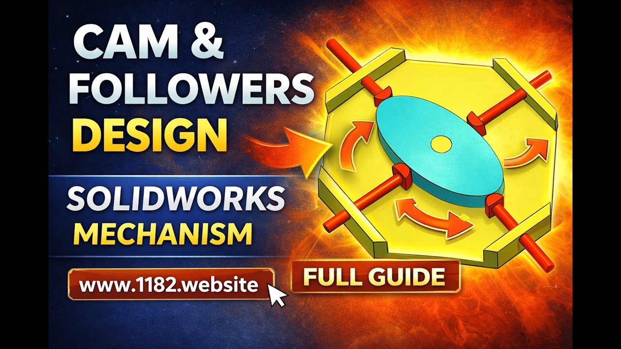 Designing a Cam That Controls 4 Followers! | SolidWorks Mechanism Project | 1182 Designing #cad