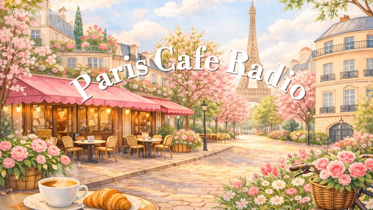 🎼 Аромат весны, Утренний кофе с цветами☕ Relaxing French Cafe Music for Study & Work 🇫🇷