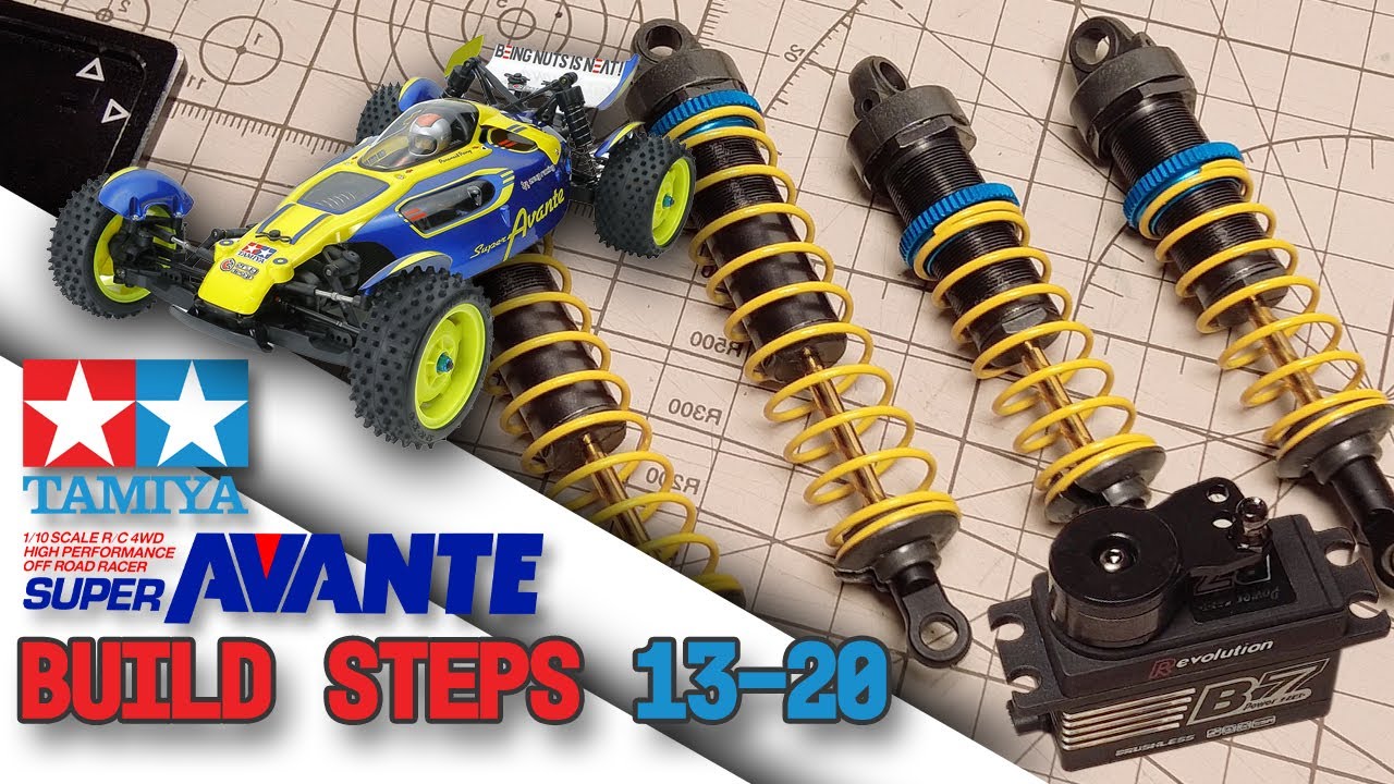 Building the Tamiya TD4 Super Avante! Step 13-20 build