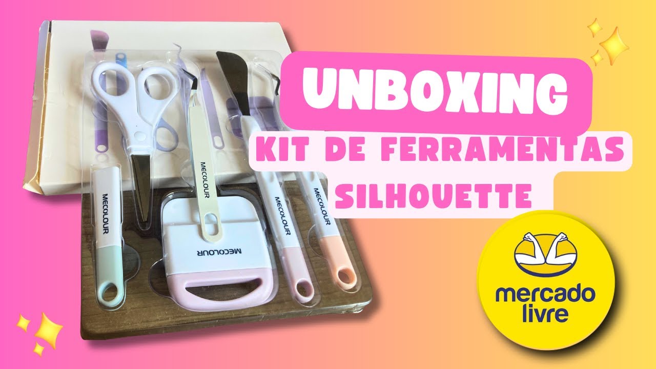 Comprei um KIT BARATÍSSIMO para silhouette no mercado livre! Vale a pena ?(Unboxing + review)