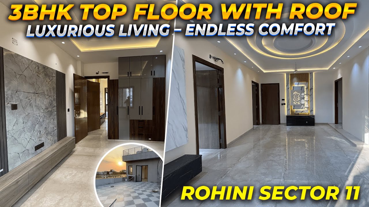Rohini Sector 11 | 3 BHK | With Terrace & Lift Parking | Property In Rohini | 3 Side Corner Property