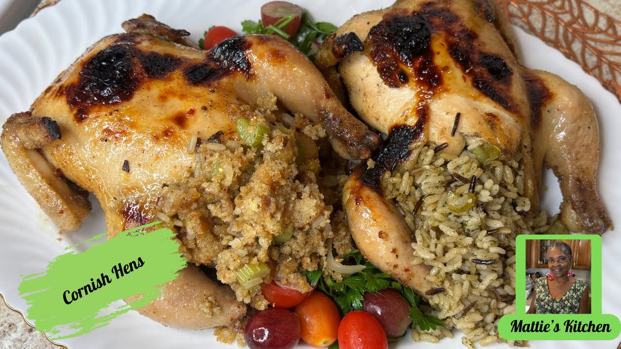 Сочные корнишские куры с кукурузным хлебом и диким рисом / Кухня Мэтти