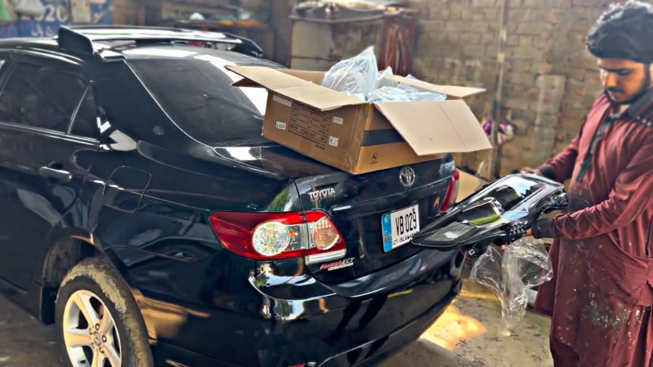 COROLLA 2012 MODEL BODY KITS SPORTS LIGHT SPOILER 🥵🥷🏼INSTALL