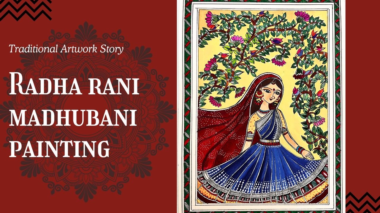 Radha Rani ki painting Ek Sundar kahaani ke Rangon Mein 🎨💛