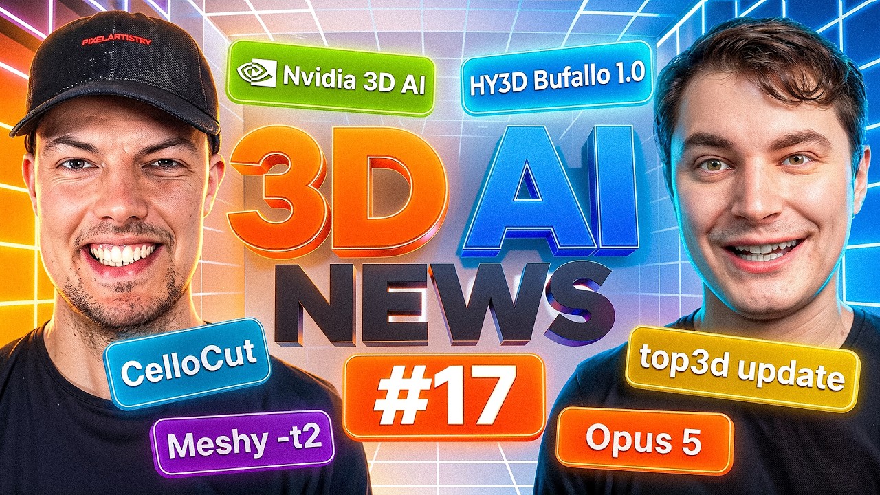 Новый 3D ИИ-генератор от NVIDIA, Hunyuan3D Buffalo и многое другое! &mdash; Новости 3D ИИ №17