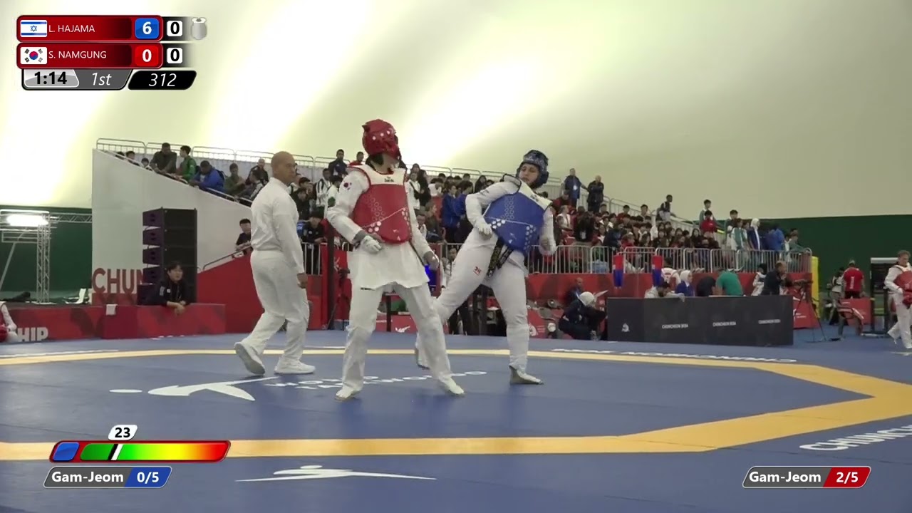 312 Round of 32 Women +68kg ISR L  HAJAMA KOR S  NAMGUNG