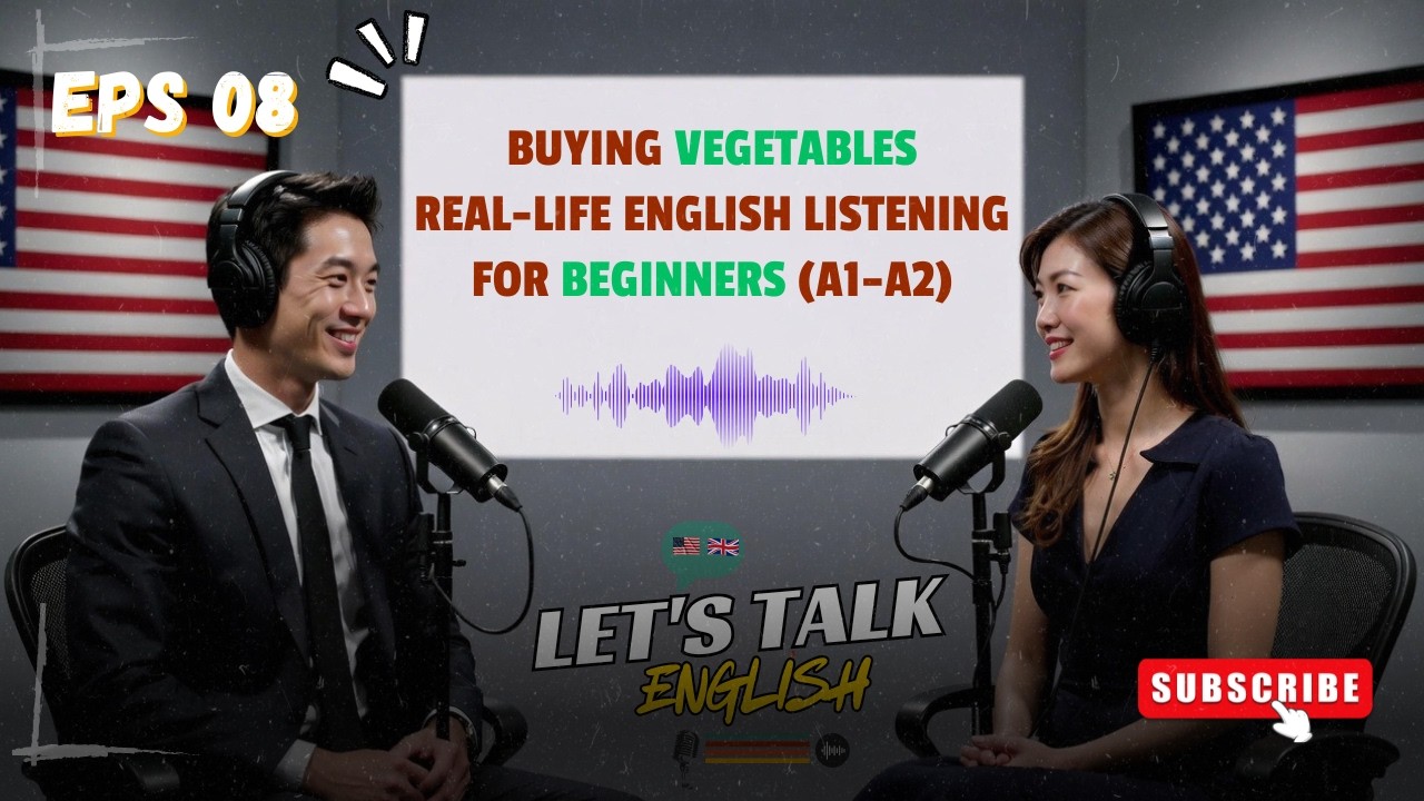 Buying Vegetables | Real-Life English Listening for Beginners (A1–A2).