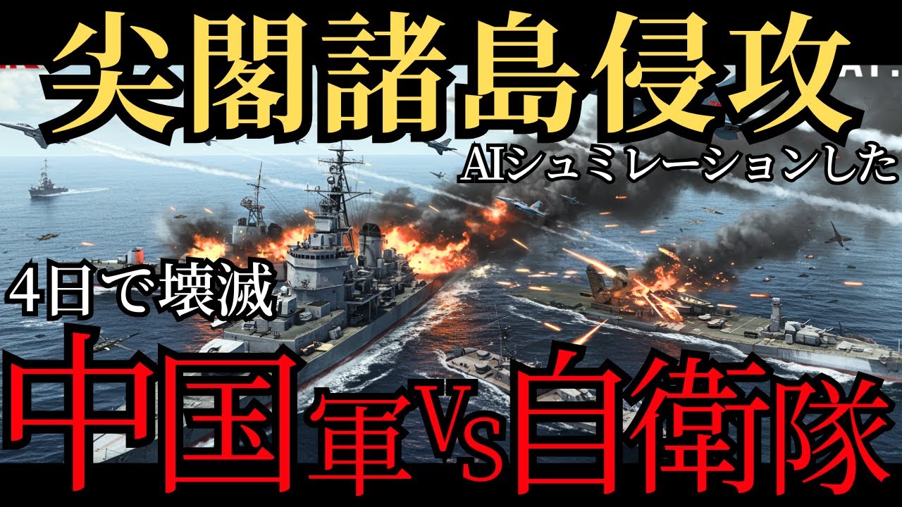 AIシュミレーション日本自衛隊VS中国軍尖閣諸島侵攻-4日で領土消滅の最悪のシナリオ-