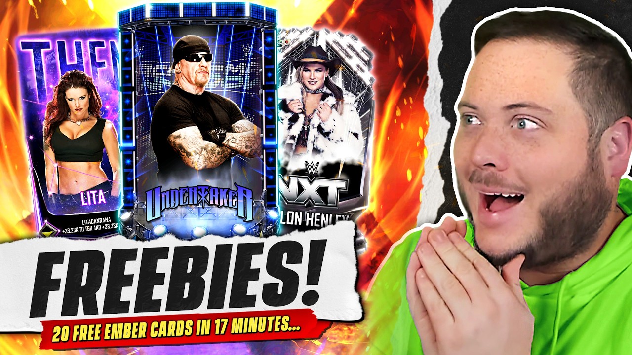 These Tricks Got Me 20 FREE Ember Cards in WWE SuperCard (in 17 minutes!) ⏰