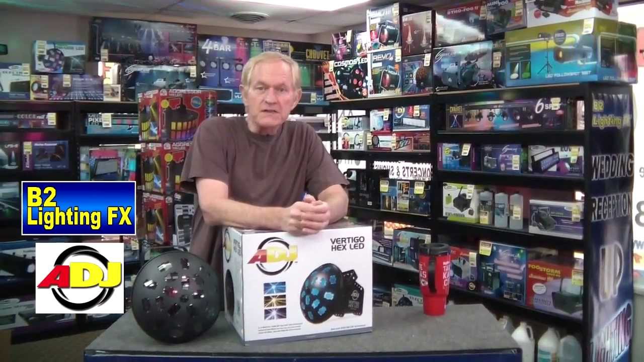 Review American DJ VERTIGO HEX LED Dance Light verticle