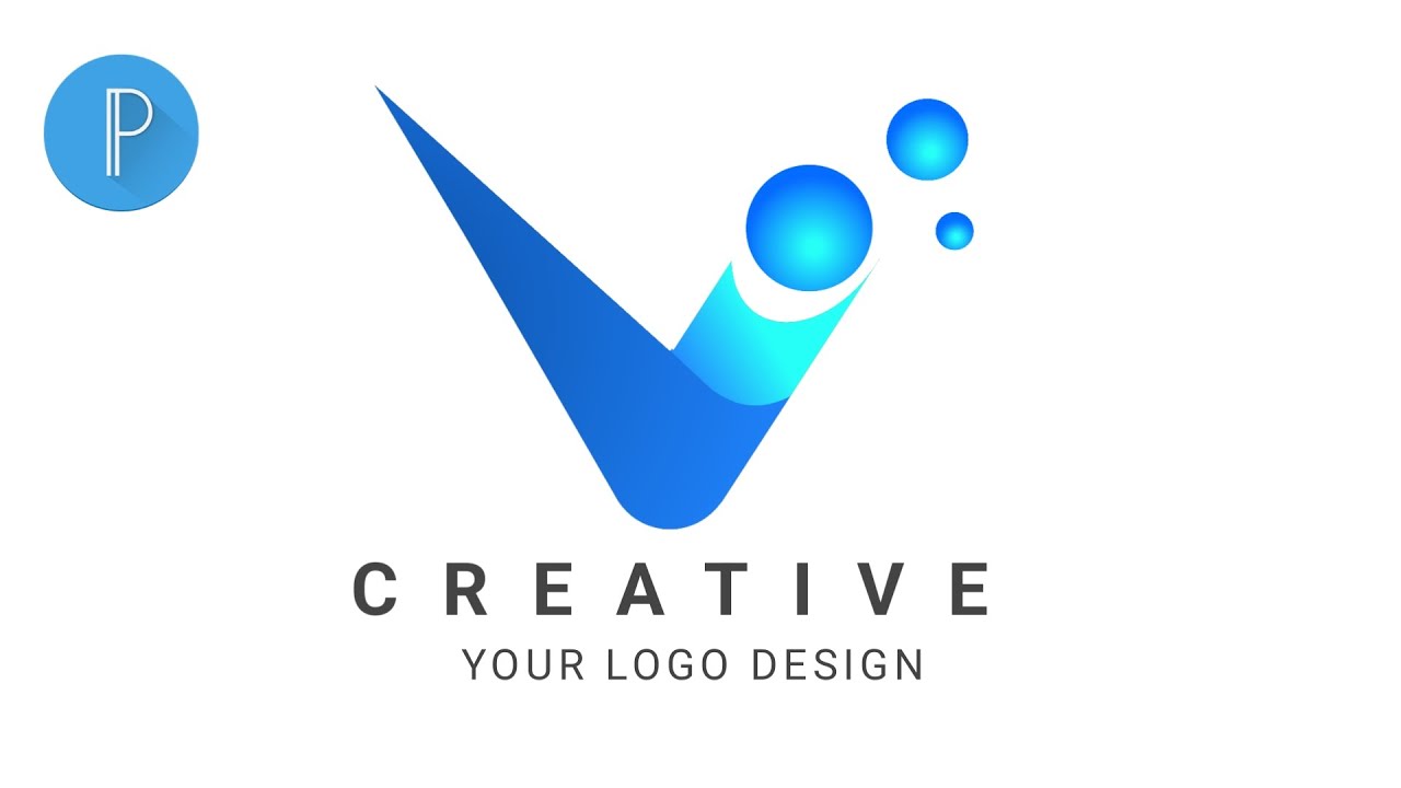 How to make V letter logo design in your mobile phone pixellab app EDitz 009