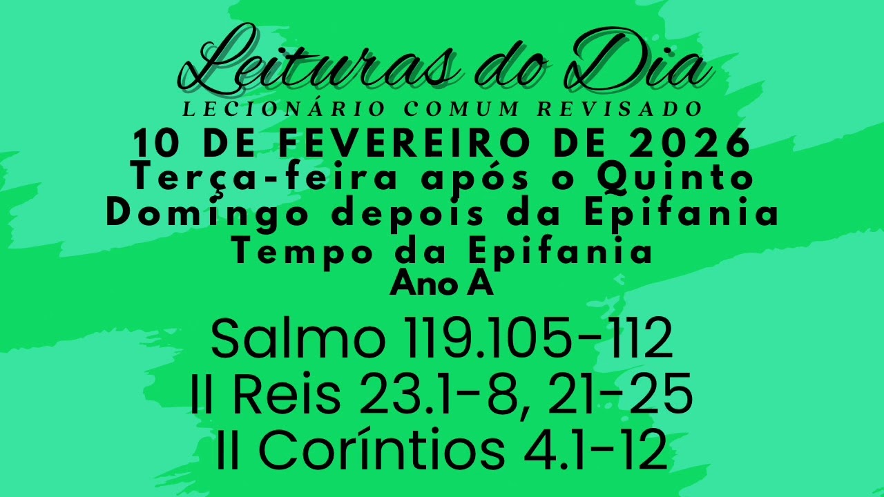 O Tesouro no Vaso de Barro - Terça-feira após o Quinto Domingo depois da Epifania