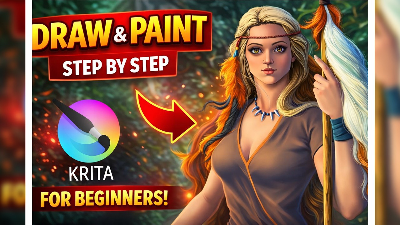 how to paint using ' krita' free tools : From Zero to Hero
