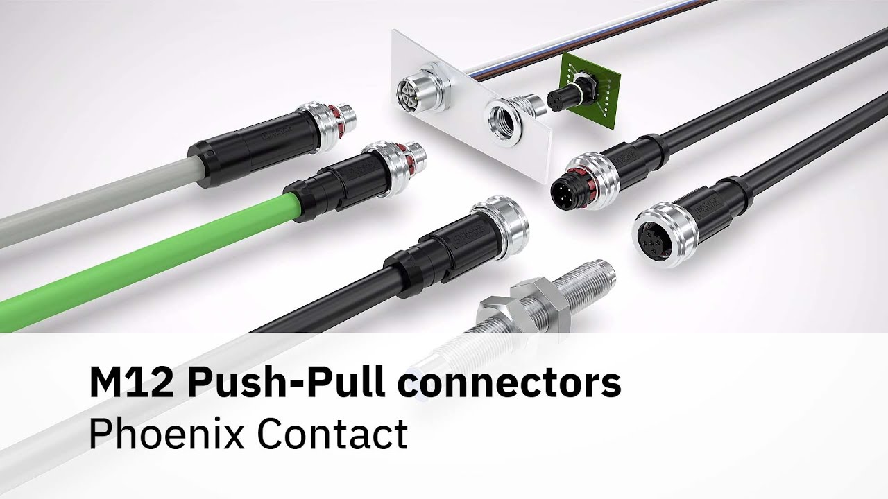 Product animation M12 Push-Pull connectors