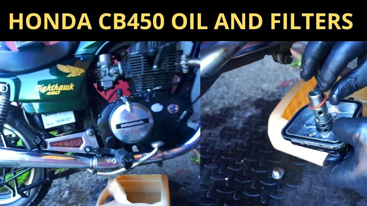 HONDA CB450 NIGHTHOWK OIL AND FILTERS SERVICE