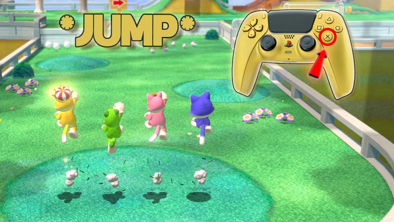 Super Mario 3D World - 4 Player, BUT there's ONE controller
