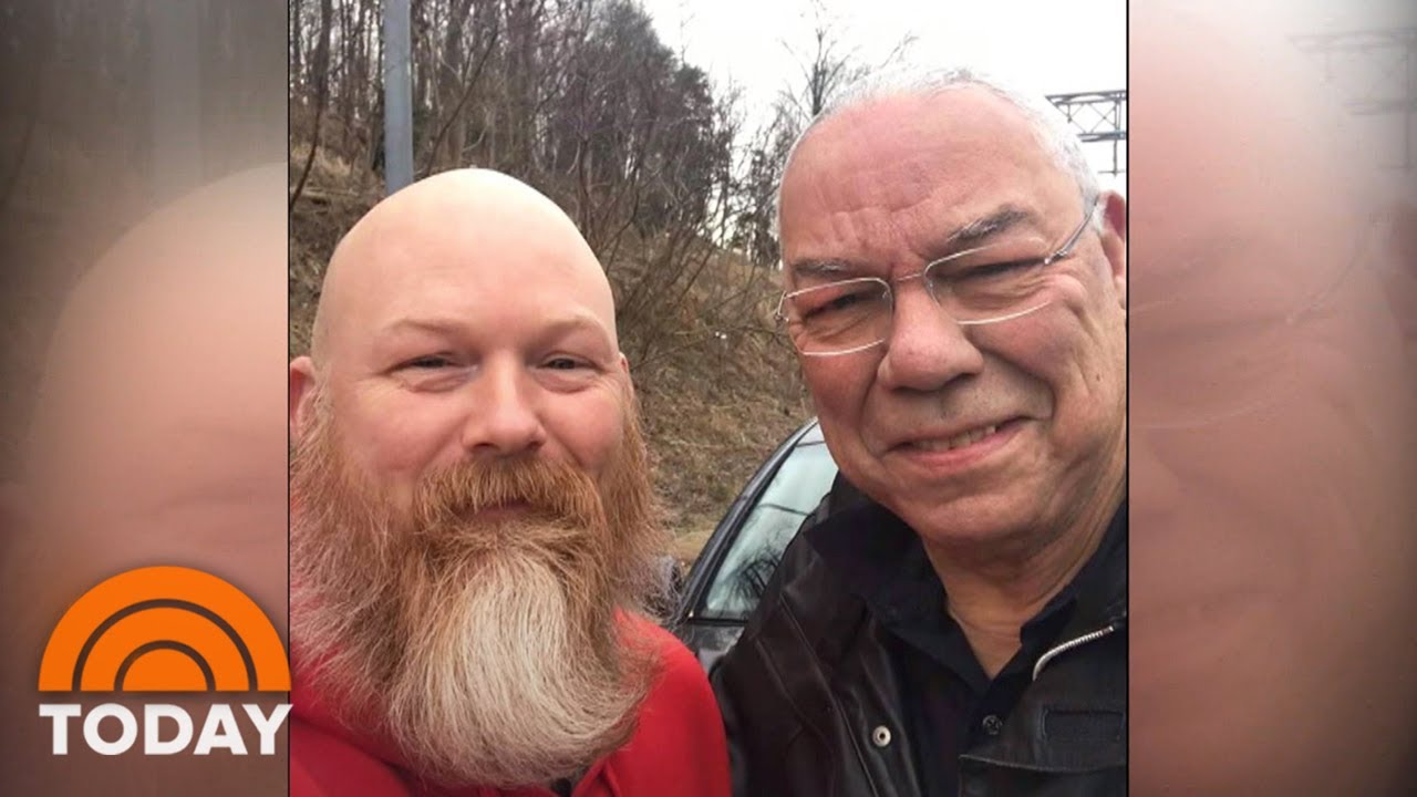 Colin Powell Gets Roadside Assistance From War Amputee | TODAY