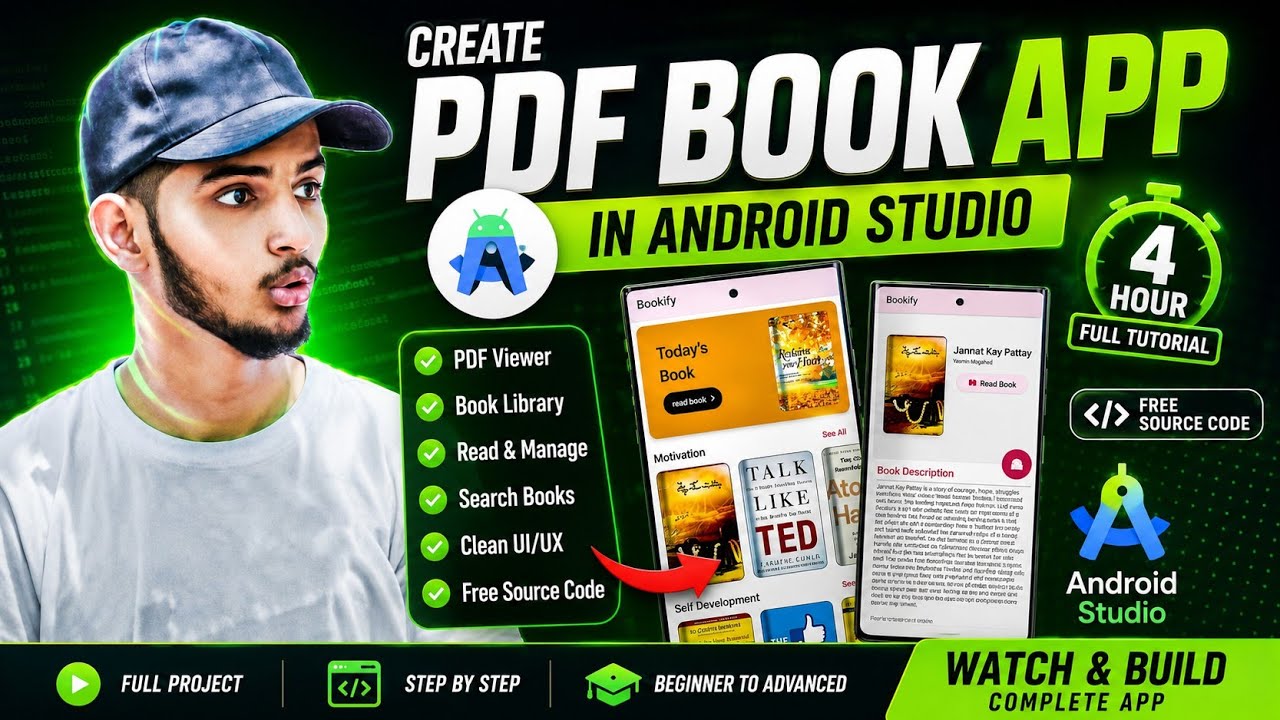 Create Book App in Android Studio 2025 (Step By Step with Firebase 🔥)