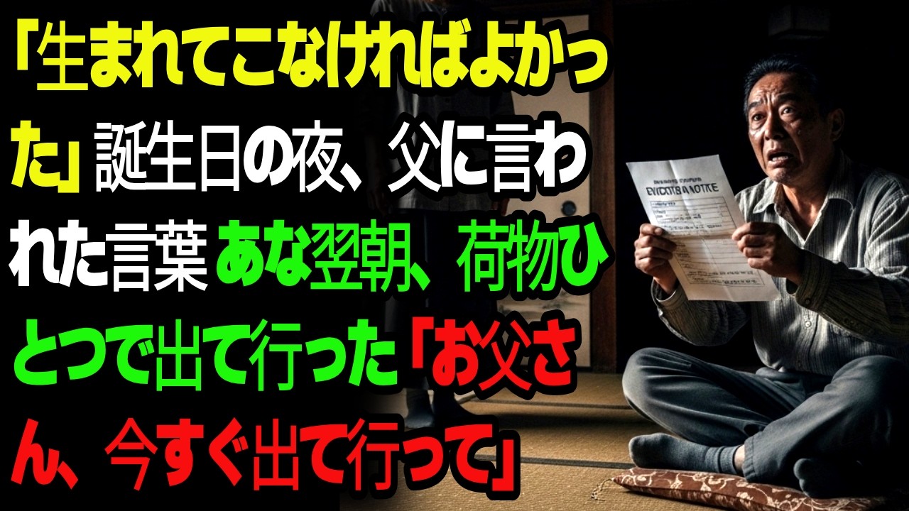 「生まれてこなければよかった」誕生日の夜、父に言われた言葉翌朝、荷物ひとつで出て行った「お父さん、今すぐ出て行って」