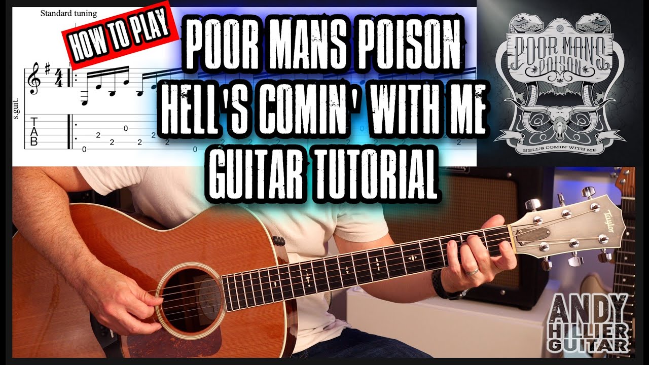 Poor Man's Poison — Hell's Comin' With Me | Урок игры на гитаре