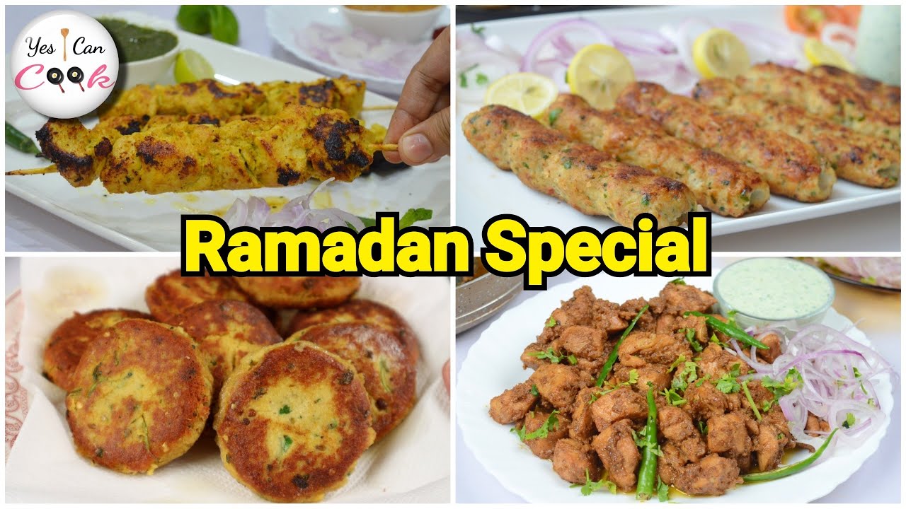4 Tastiest Kabab Recipes ❗ Ramadan Special by (YES I CAN COOK)