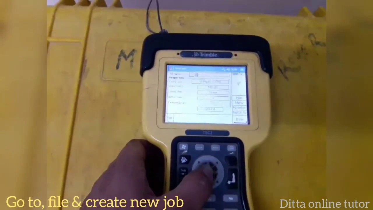 How to set coordinate system in trimble data collector TSC2