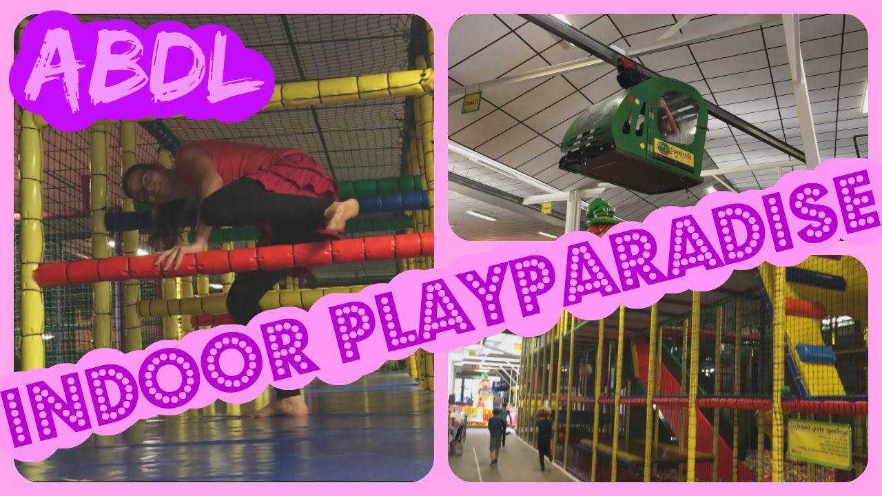 ABDL sissy playing in a playparadise indoor playground