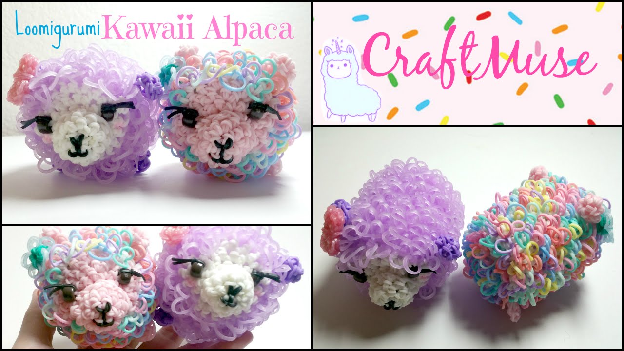 Rainbow Loom Loomigurumi Alpaca (TSUM TSUM style)